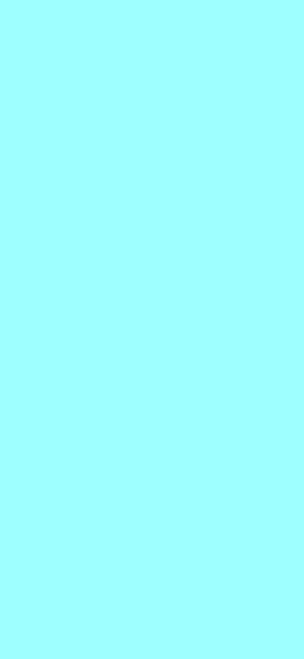 #9EFFFF - Very Light Cyan color image