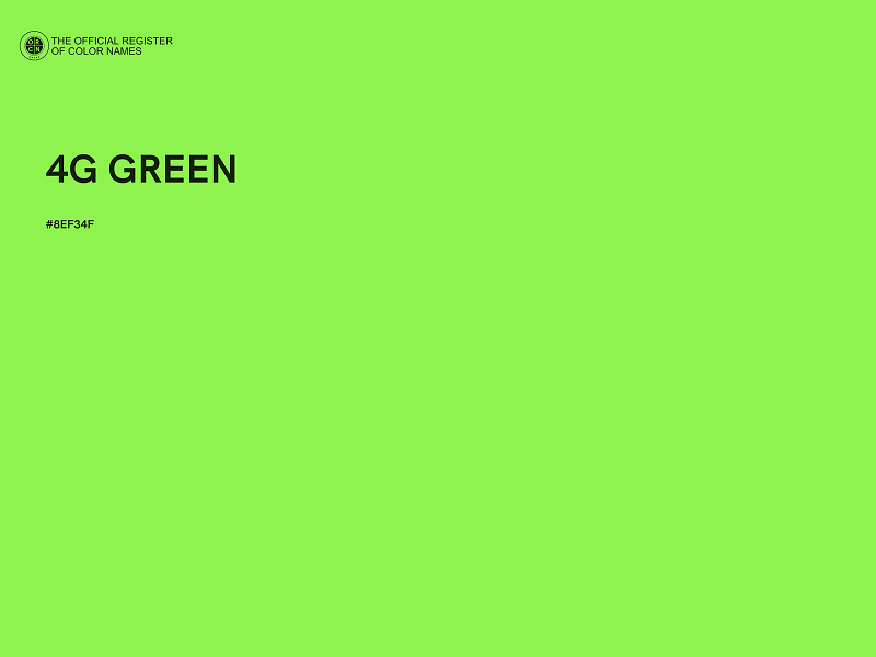 #8EF34F - 4G GREEN color image