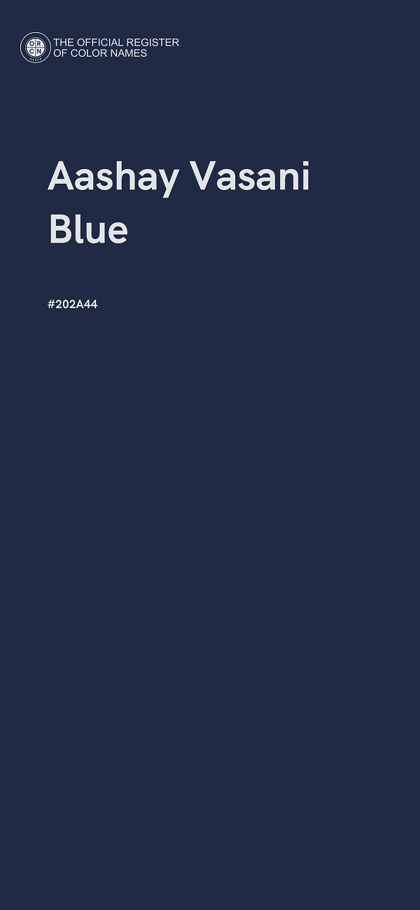 #202A44 - Aashay Vasani Blue color image