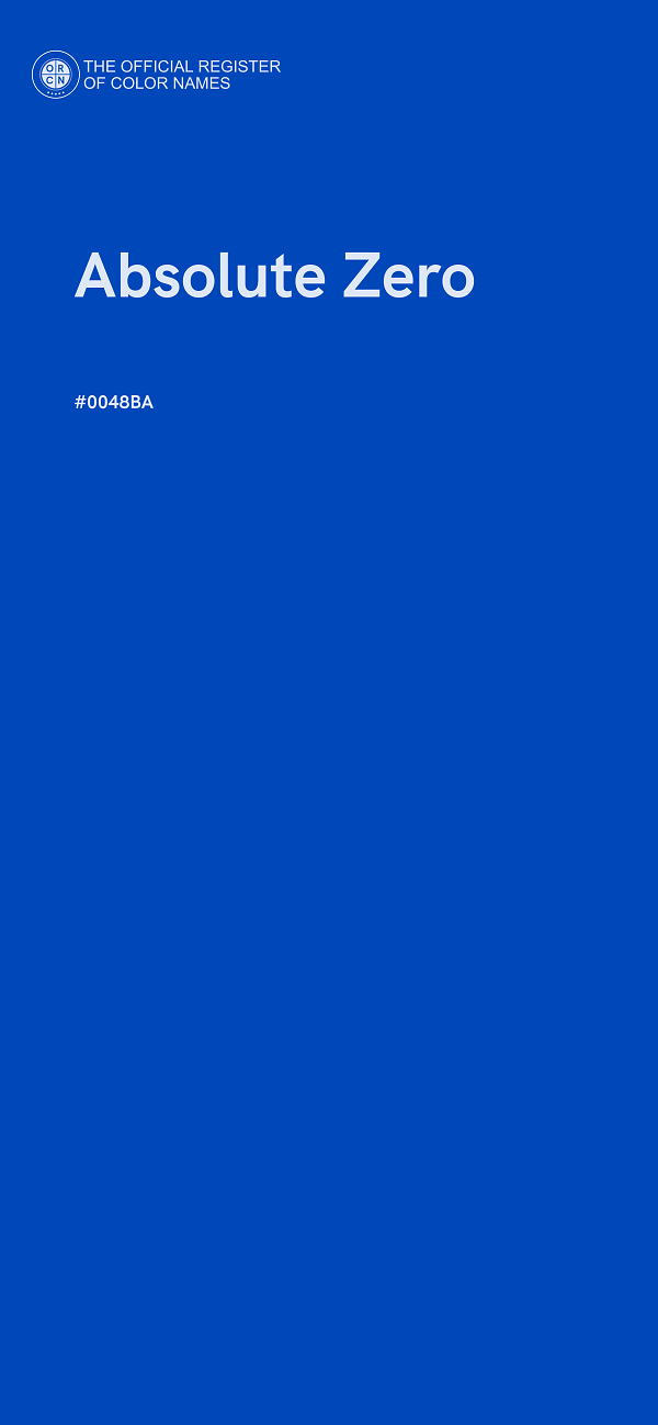 #0048BA - Absolute Zero color image