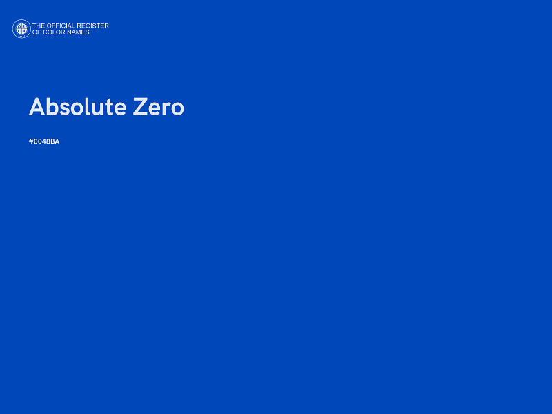 #0048BA - Absolute Zero color image