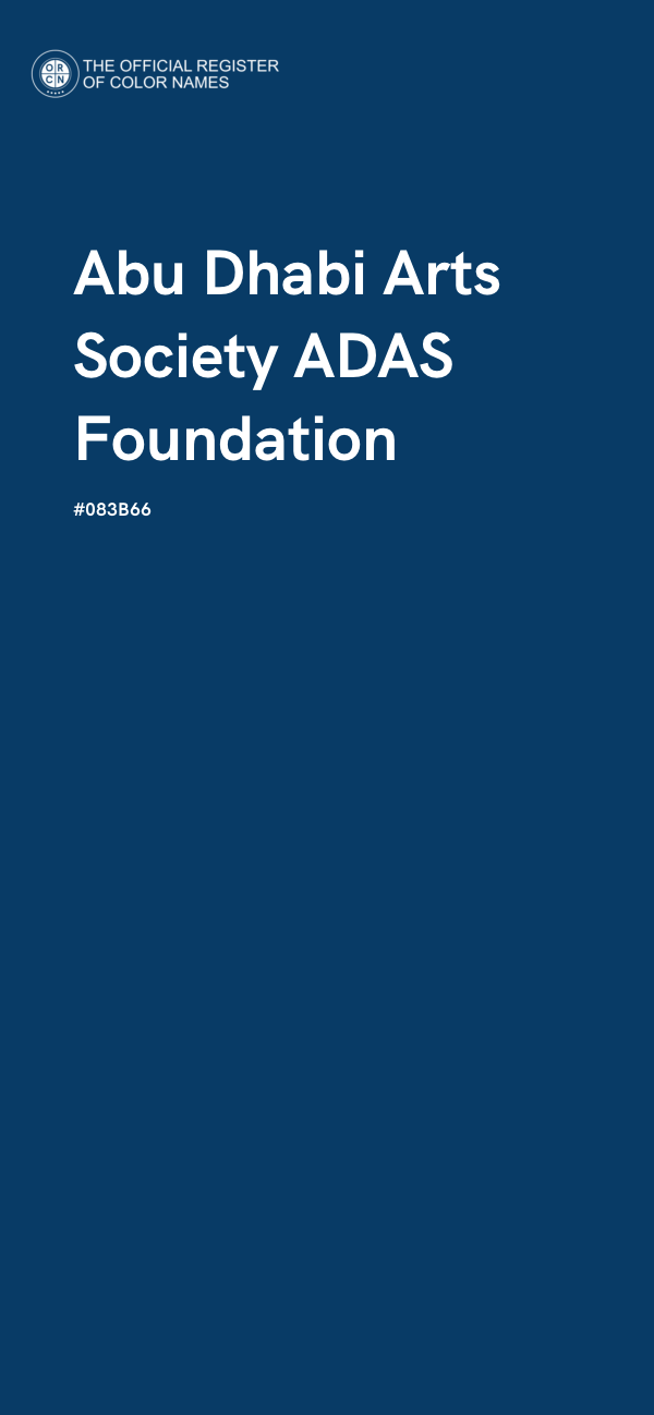 #083B66 - Abu Dhabi Arts Society ADAS Foundation color image