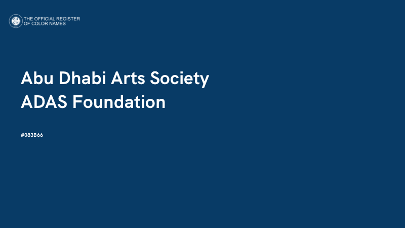 #083B66 - Abu Dhabi Arts Society ADAS Foundation color image