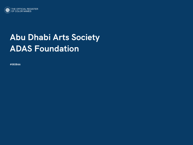 #083B66 - Abu Dhabi Arts Society ADAS Foundation color image