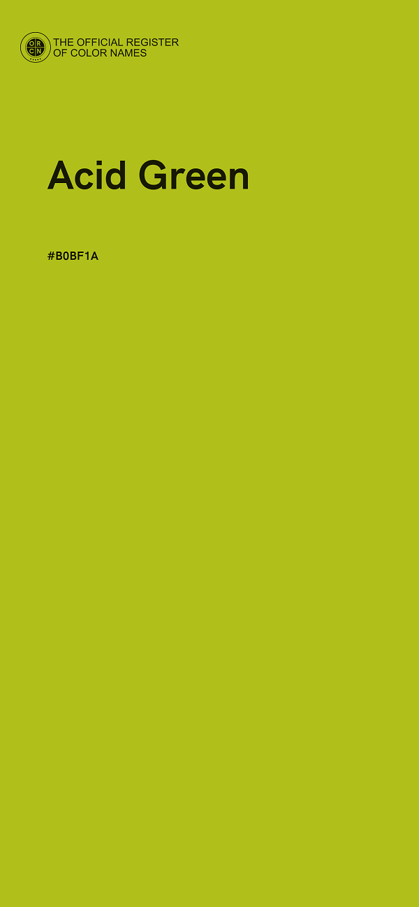 #B0BF1A - Acid Green color image