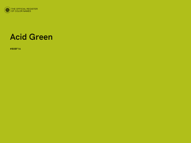 #B0BF1A - Acid Green color image