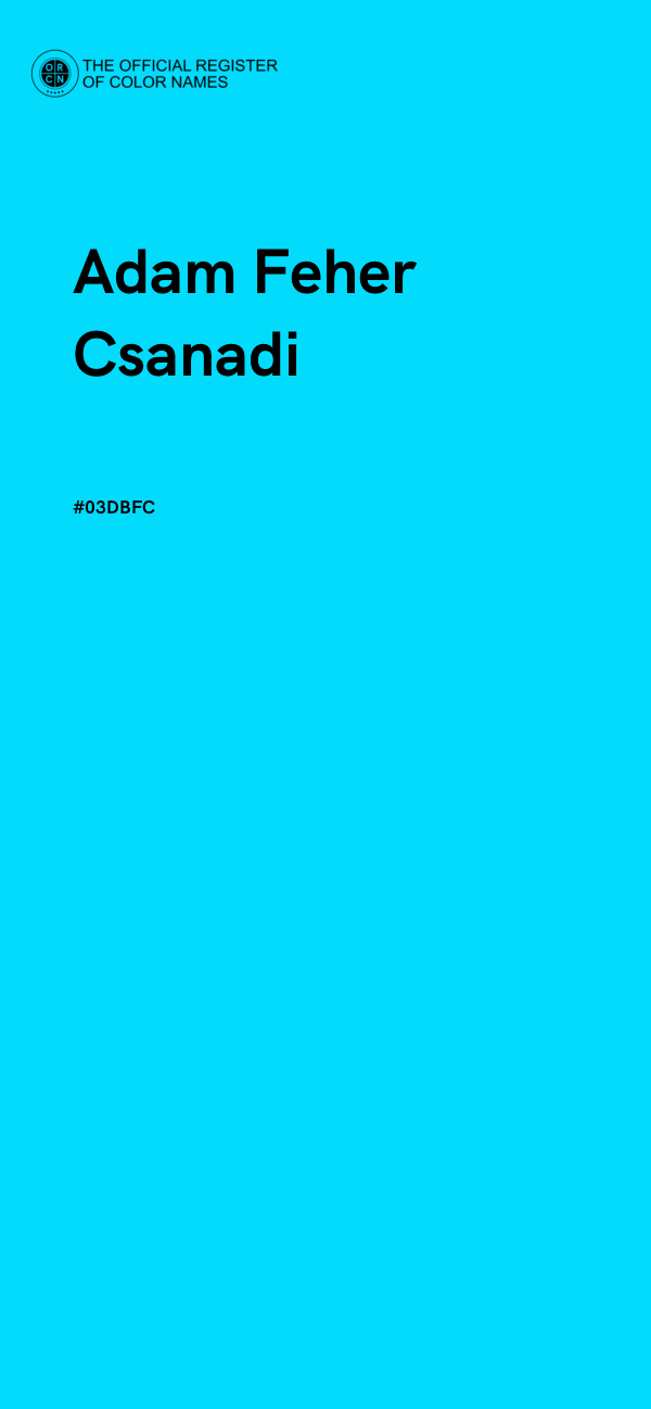 #03DBFC - Adam Feher Csanadi color image