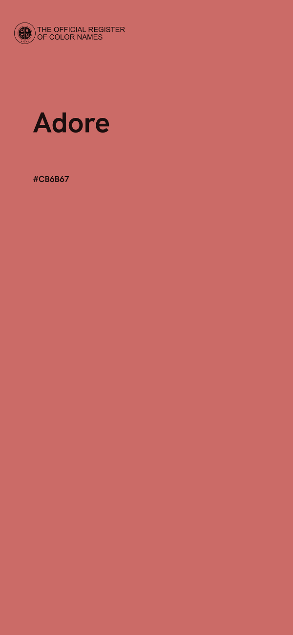 #CB6B67 - Adore color image