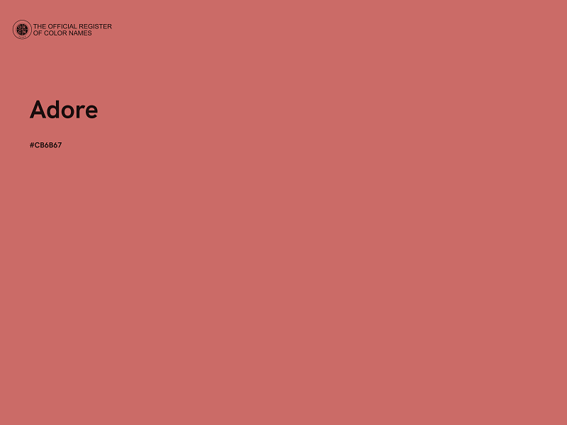 #CB6B67 - Adore color image