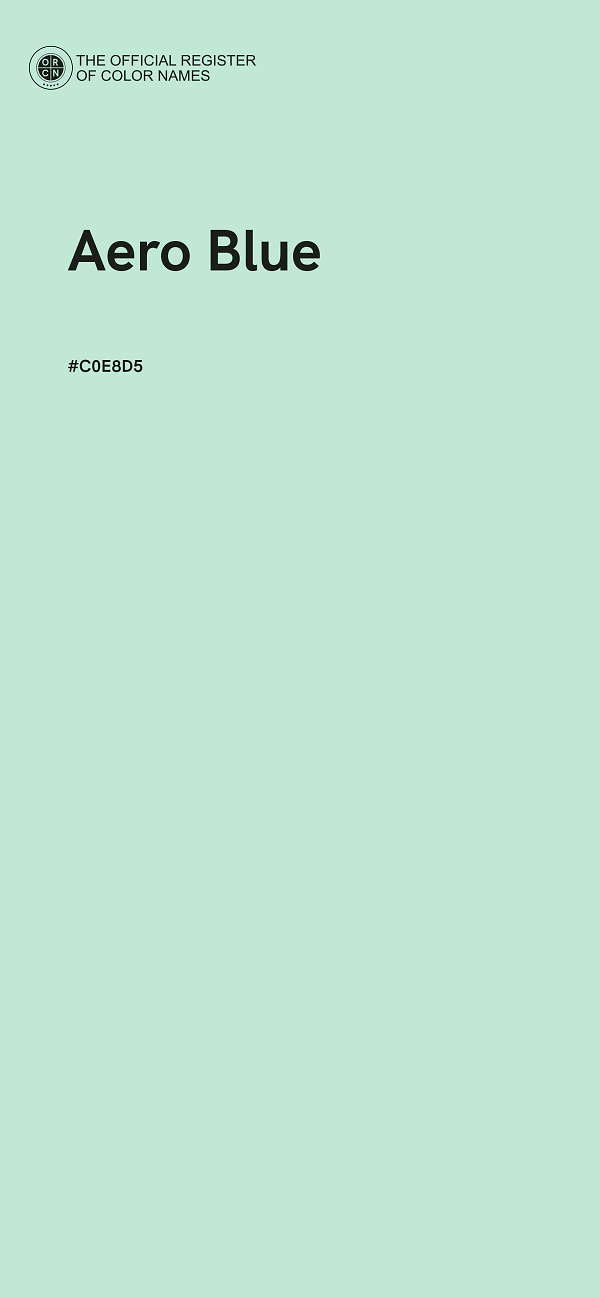 #C0E8D5 - Aero Blue color image