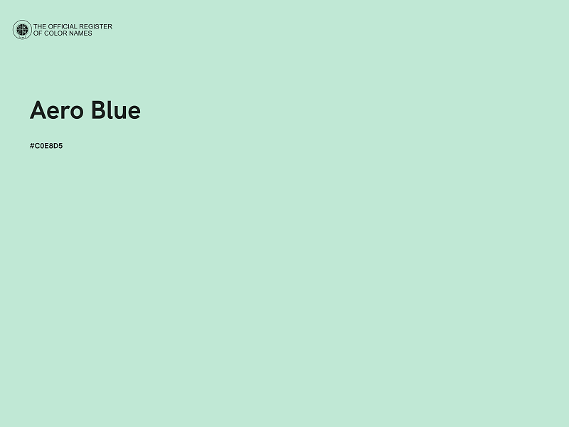#C0E8D5 - Aero Blue color image
