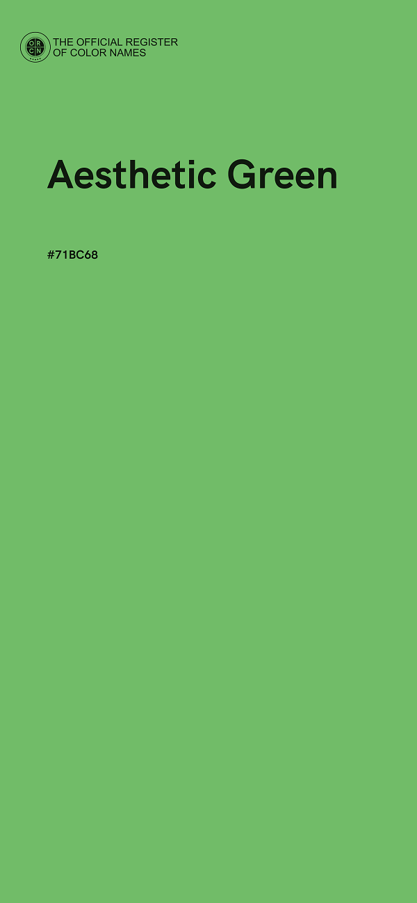 #71BC68 - Aesthetic Green color image