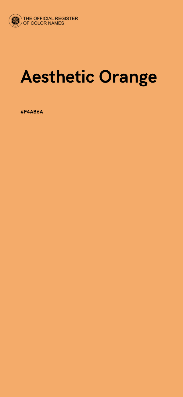 #F4AB6A - Aesthetic Orange color image