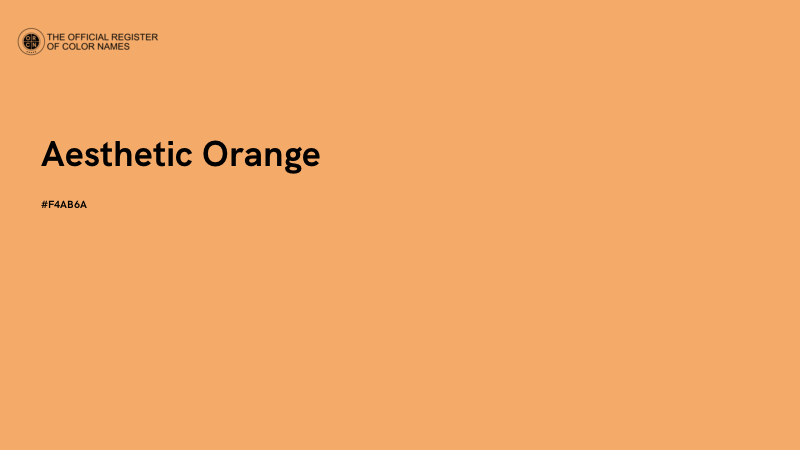 #F4AB6A - Aesthetic Orange color image