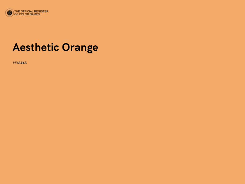 #F4AB6A - Aesthetic Orange color image