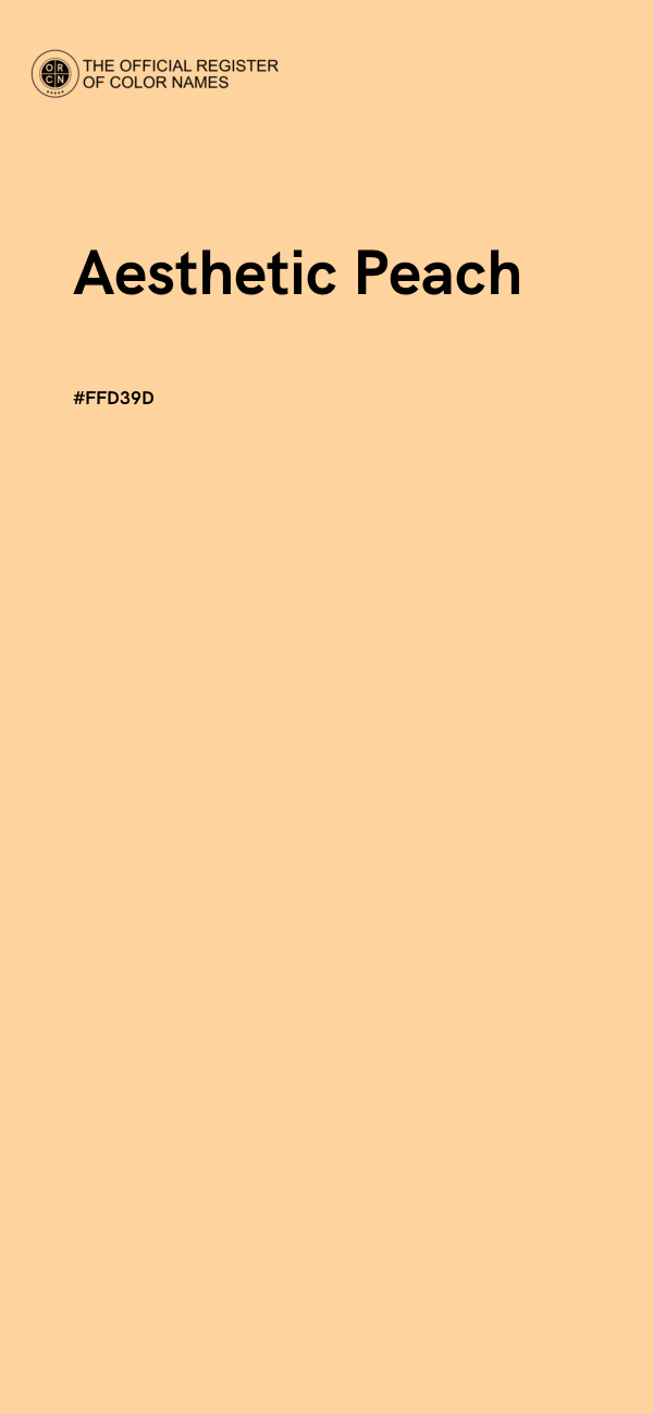 #FFD39D - Aesthetic Peach color image