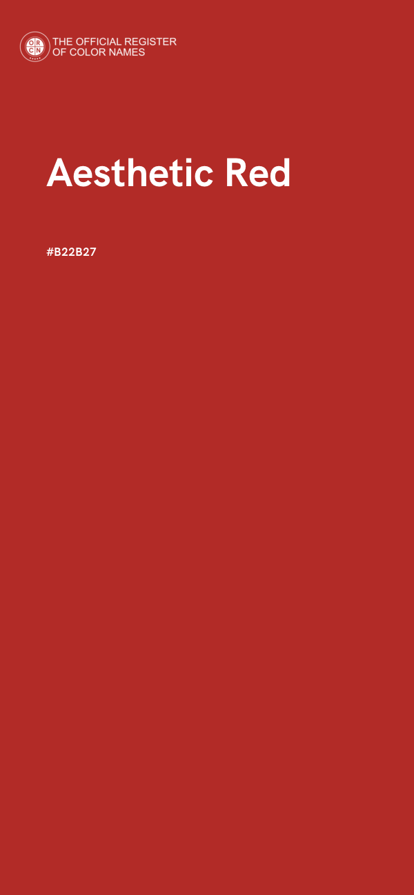 #B22B27 - Aesthetic Red color image