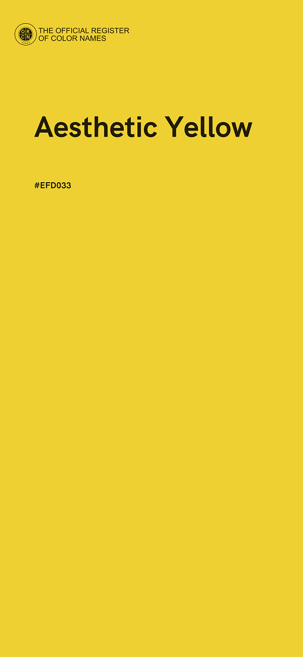 #EFD033 - Aesthetic Yellow color image