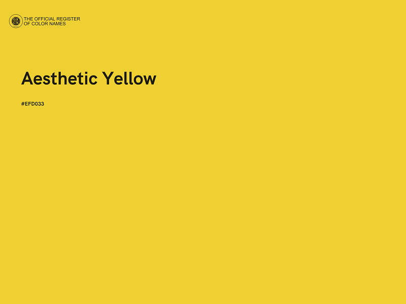 #EFD033 - Aesthetic Yellow color image