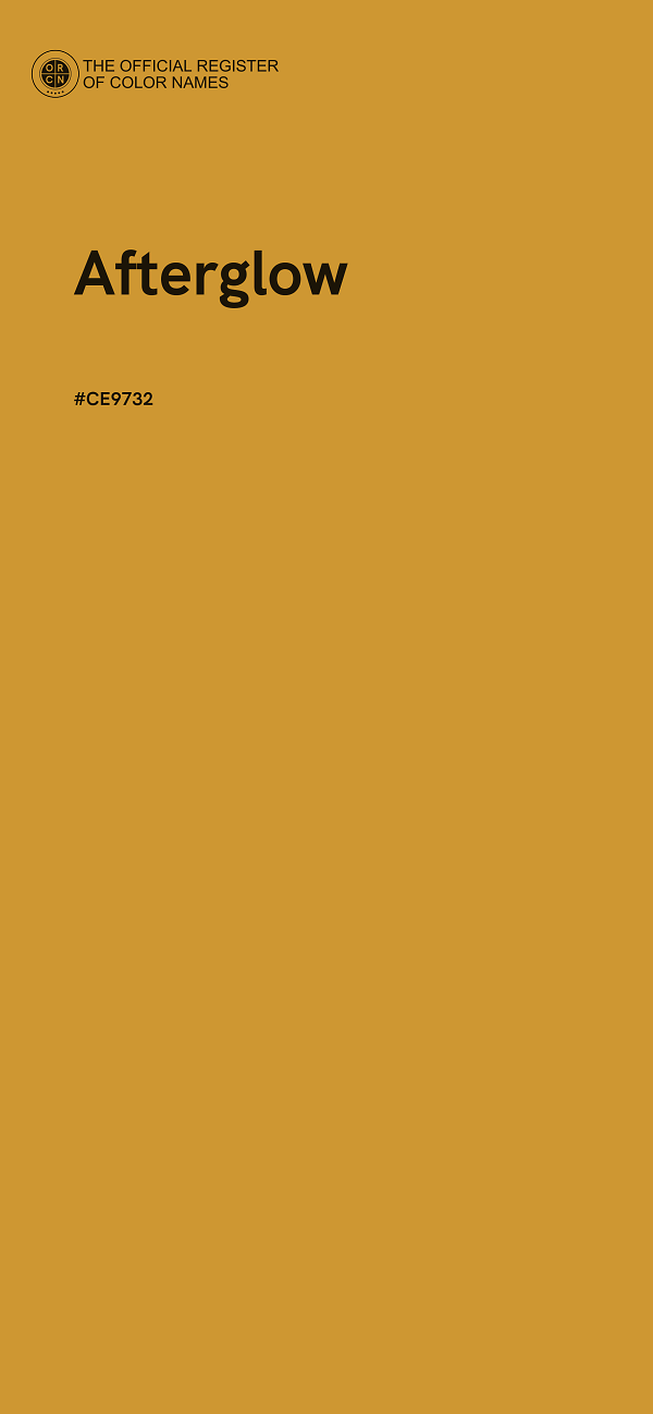 #CE9732 - Afterglow color image