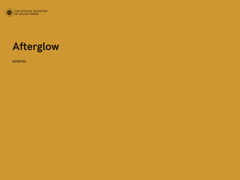 #CE9732 - Afterglow color image
