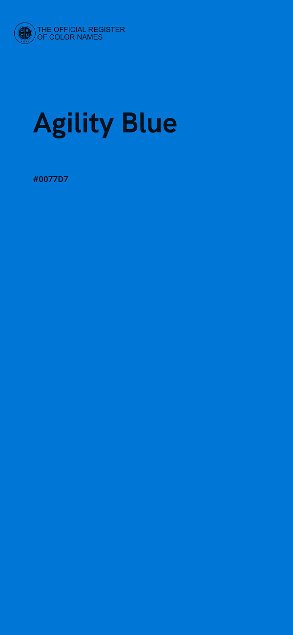 #0077D7 - Agility Blue color image