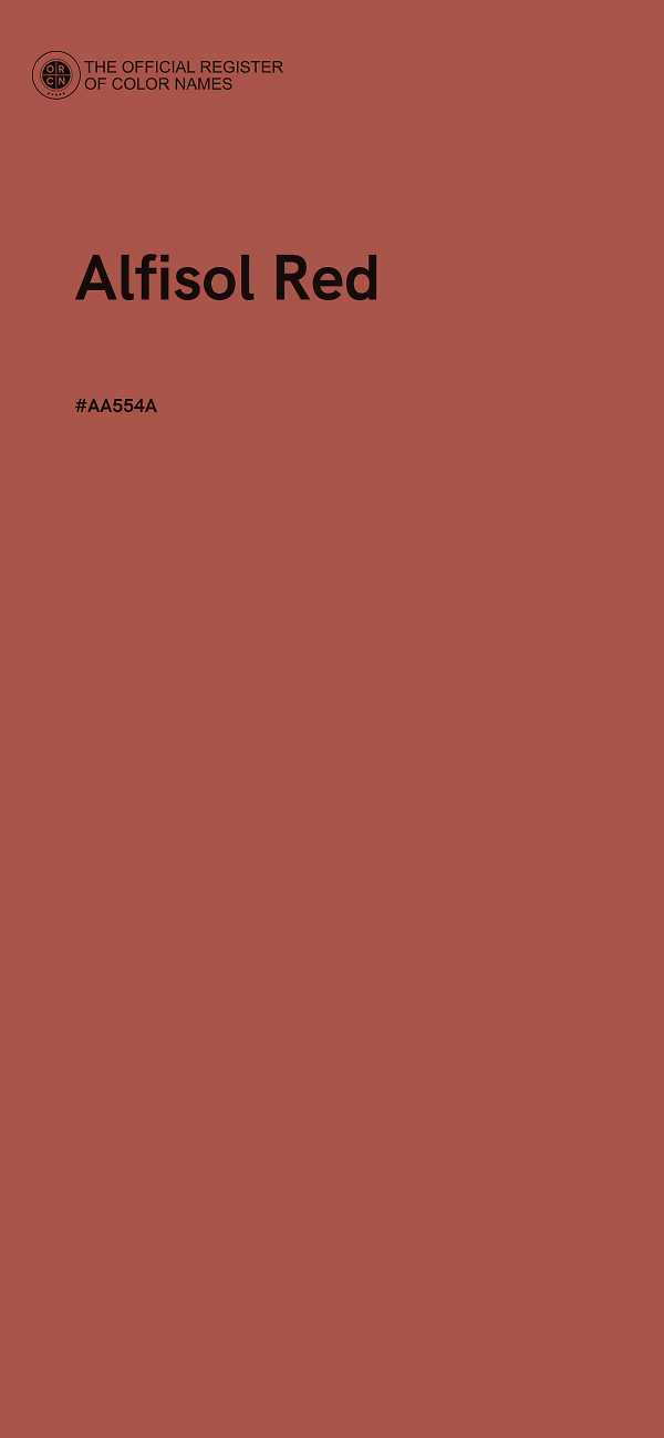 #AA554A - Alfisol Red color image
