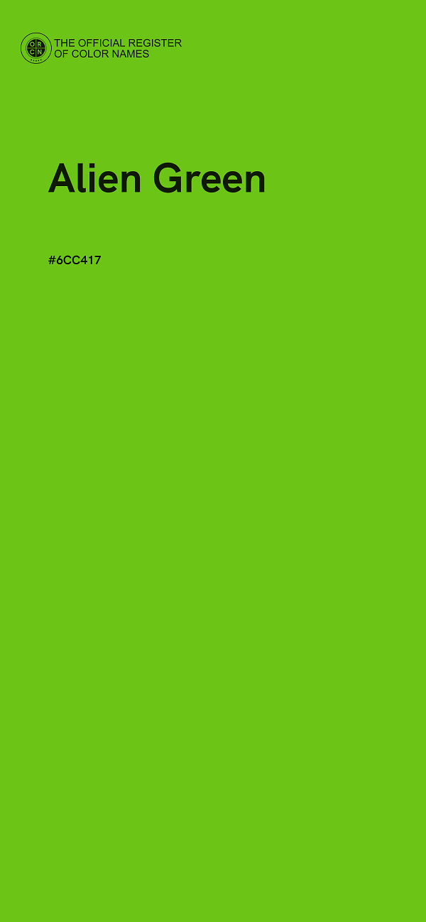 #6CC417 - Alien Green color image