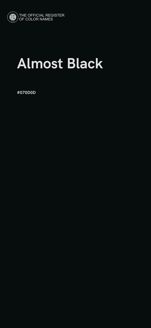 #070D0D - Almost Black color image