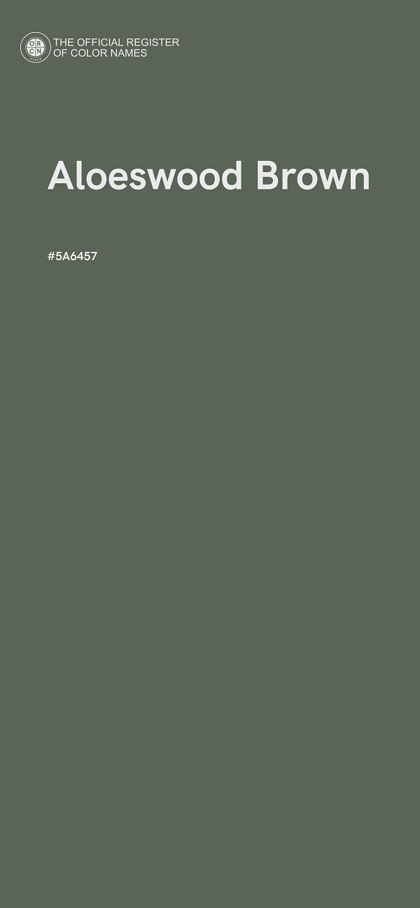 #5A6457 - Aloeswood Brown color image