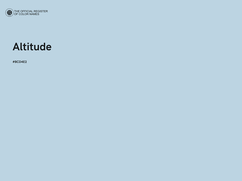 #BCD4E2 - Altitude color image
