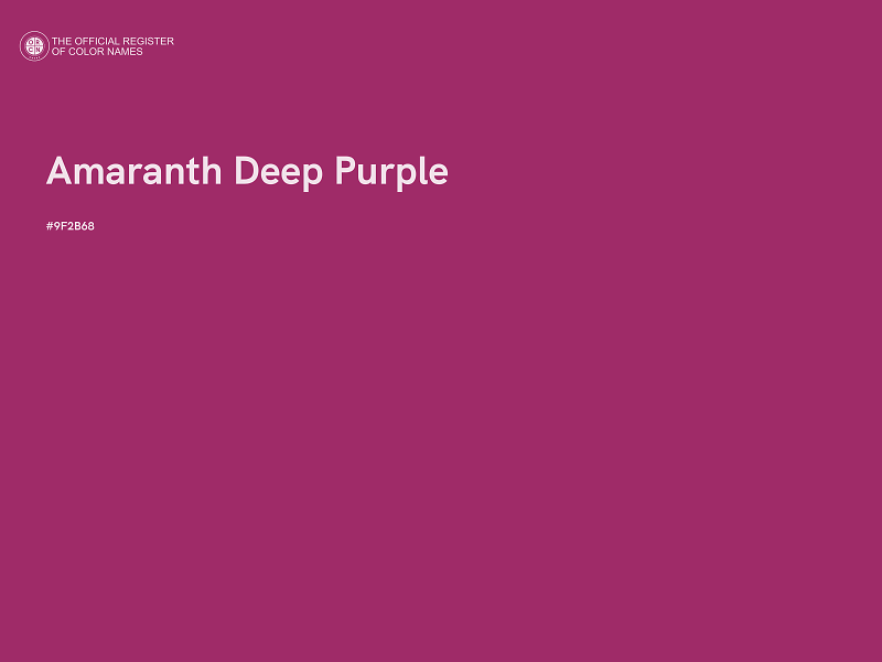 #9F2B68 - Amaranth Deep Purple color image