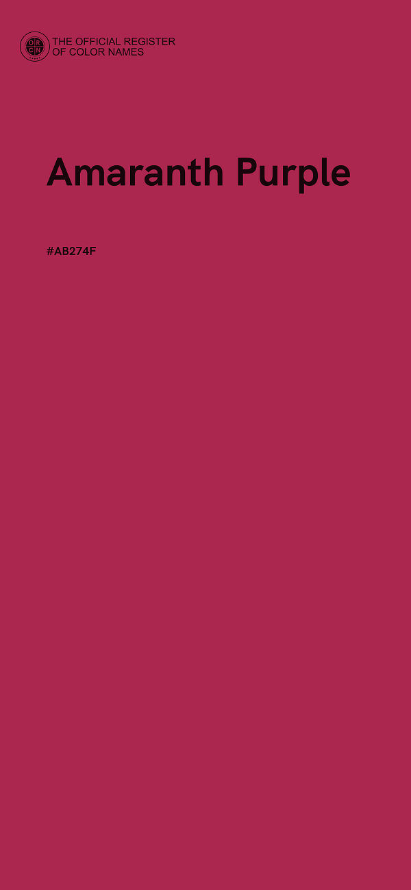 #AB274F - Amaranth Purple color image