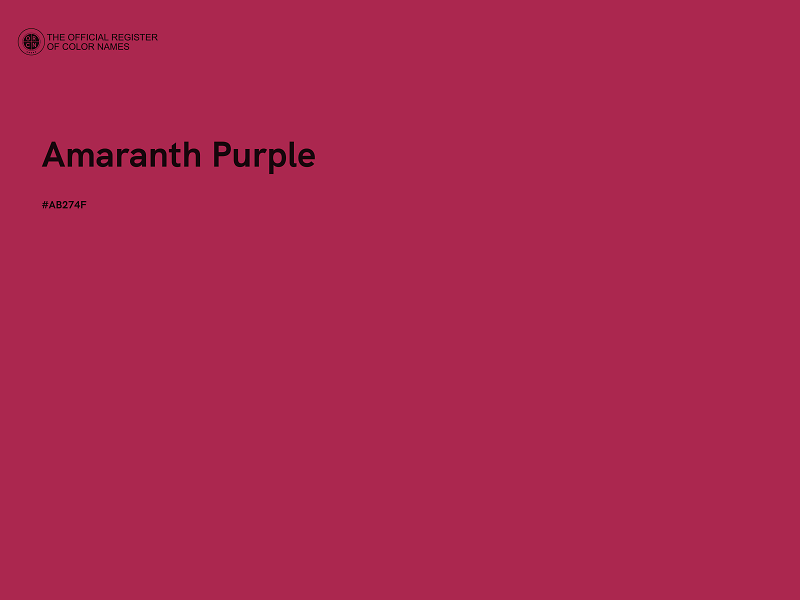 #AB274F - Amaranth Purple color image