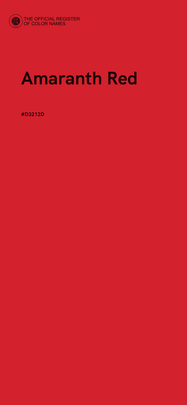 #D3212D - Amaranth Red color image