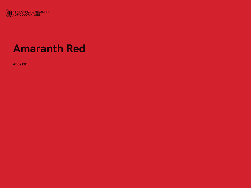 #D3212D - Amaranth Red color image