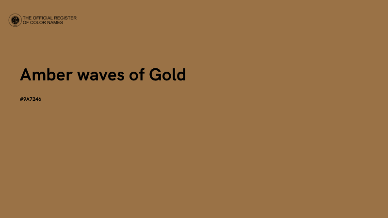 #9A7246 - Amber waves of Gold color image