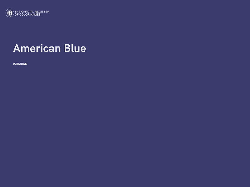 #3B3B6D - American Blue color image