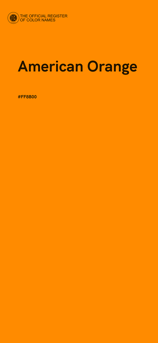 #FF8B00 - American Orange color image