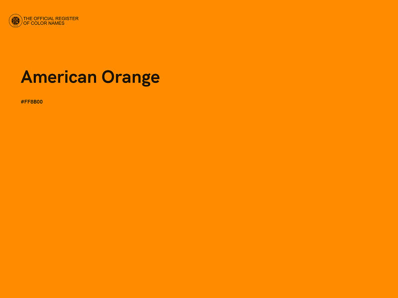 #FF8B00 - American Orange color image