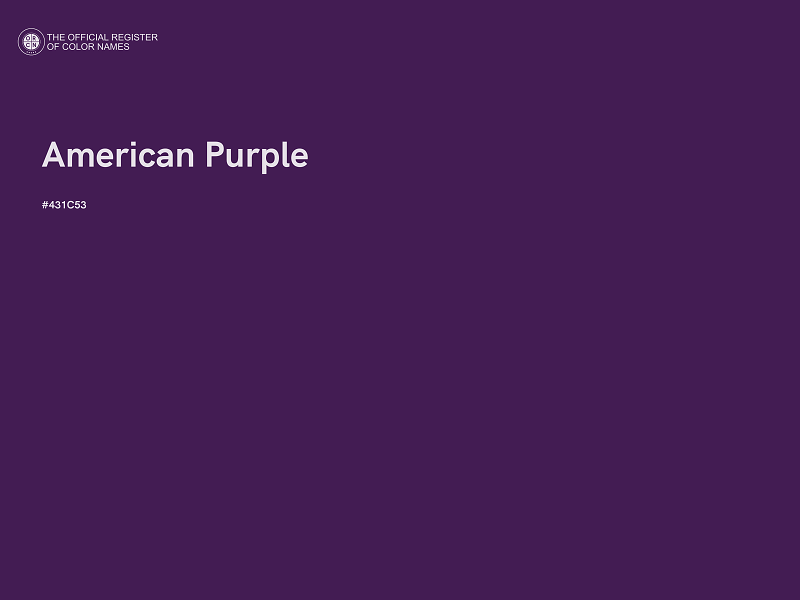 #431C53 - American Purple color image