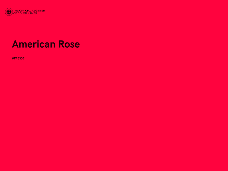 #FF033E - American Rose color image