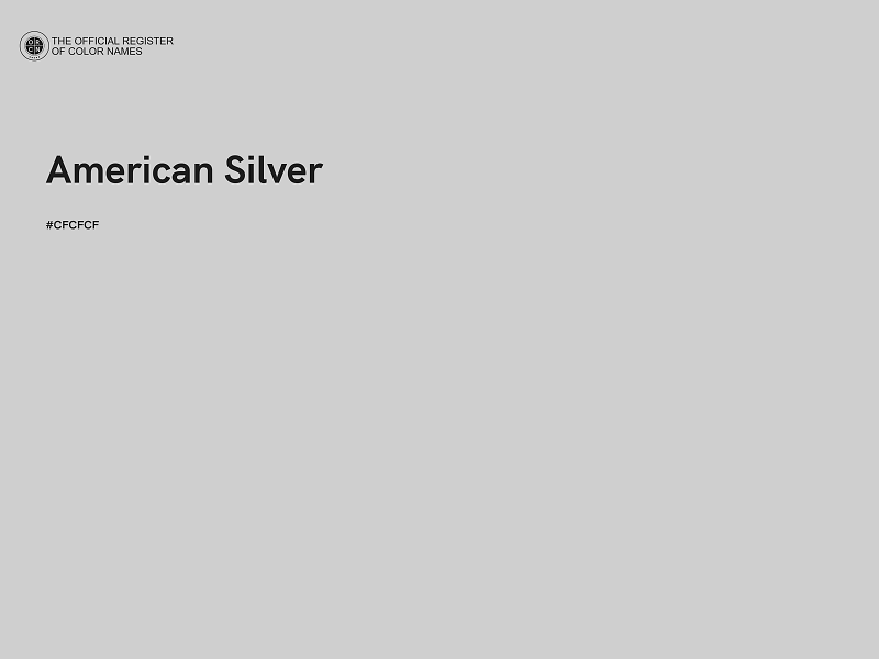 #CFCFCF - American Silver color image