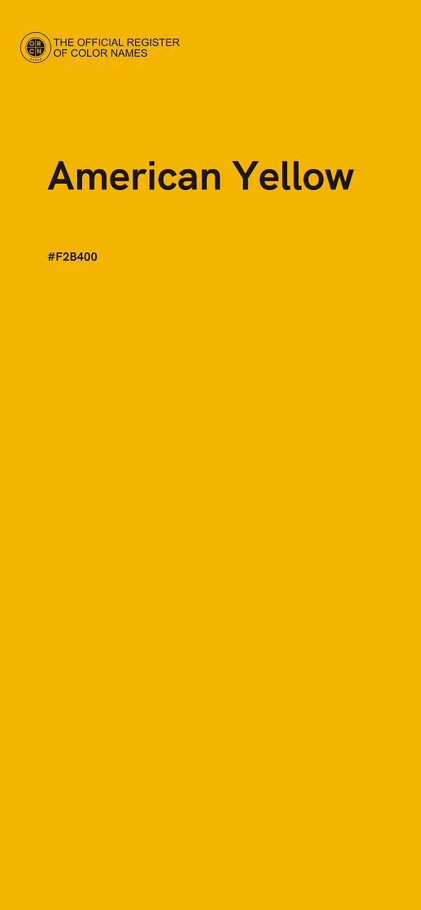 #F2B400 - American Yellow color image