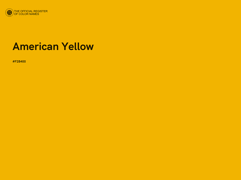 #F2B400 - American Yellow color image
