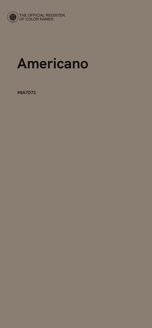 #8A7D72 - Americano color image