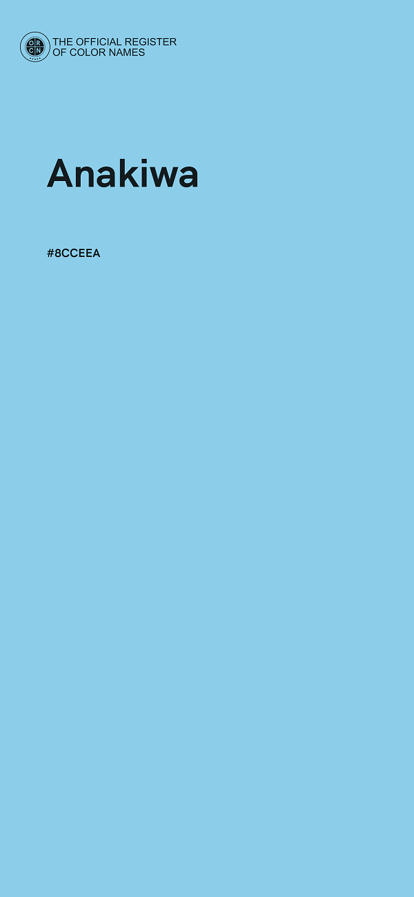 #8CCEEA - Anakiwa color image