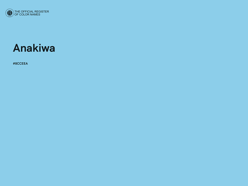 #8CCEEA - Anakiwa color image