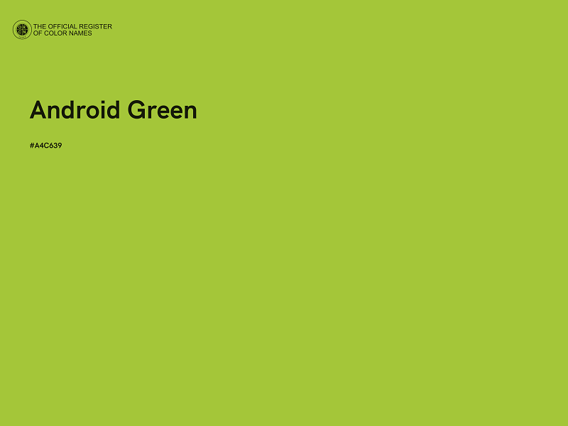 #A4C639 - Android Green color image