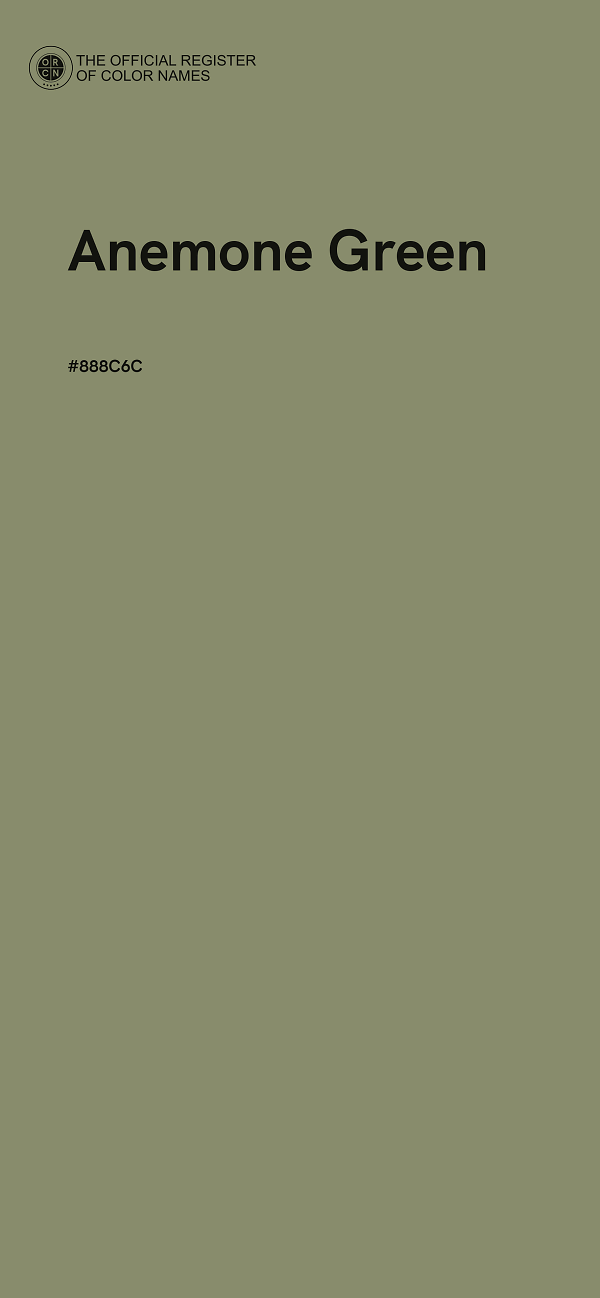 #888C6C - Anemone Green color image